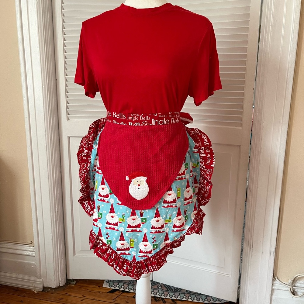 Festive Red Santa Apron